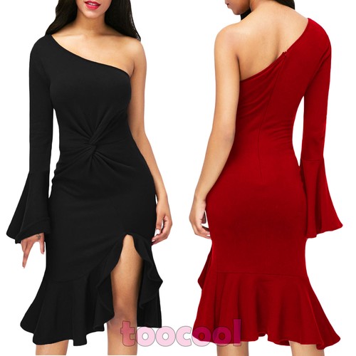 one shoulder suit dress